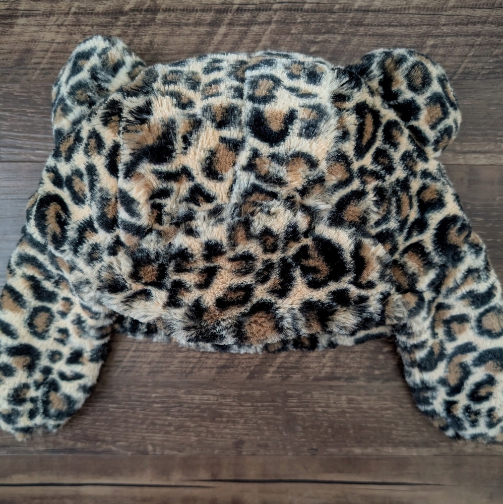 SO Leopard Faux Fur Trapper Hat